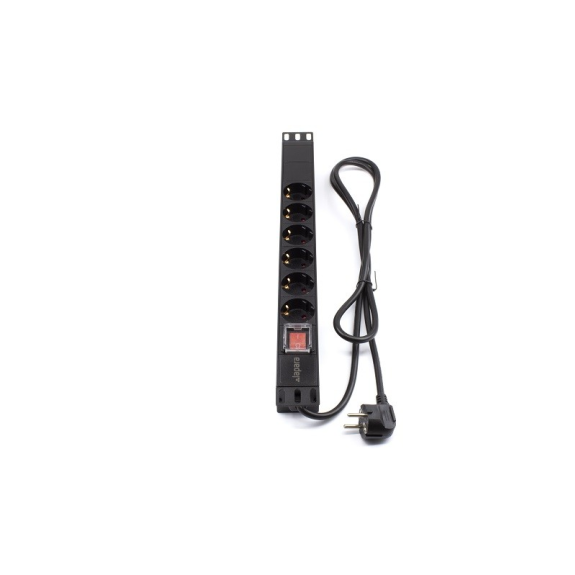 Regleta rack 19" 6 X Schuko con interruptor  Networking-Leer más