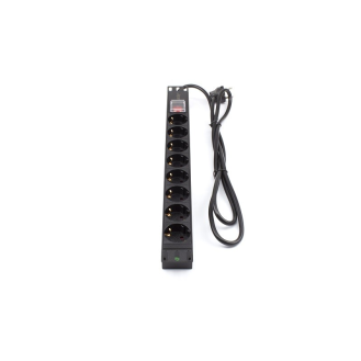 Regleta rack 19" 8 X Schuko con interruptor  Networking-Leer más