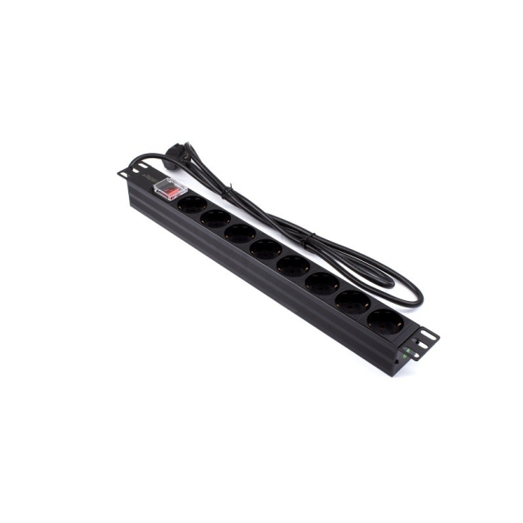 Lapara Networking 8-Schuko Rack PDU mit Netzwerk-Switch und Sicherheitsabdeckung-Beschreibung lesen