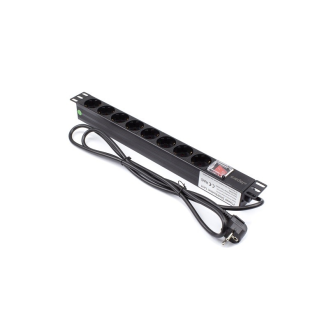 Regleta rack 19" 8 X Schuko con interruptor  Networking-Leer más