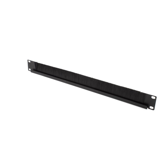 Pannello di gestione cavi aperto Lapara Brush Rack 19", 1U, nero-Leggi tutto