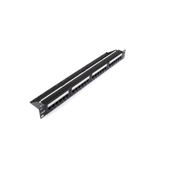 Pannello di patching di rete IDC Cat 6 UTP 1U in rack 19" con 24 porte IDC doppie per una facile organizzazione dei cavi-Leggi tutto