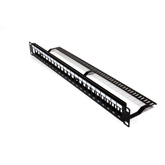 Patch panel rack 1U vacio 24 puertos slim UTP  Networking-Leer más
