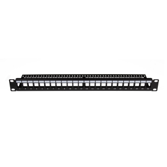 Patch panel rack 1U vacio 24 puertos slim UTP  Networking-Leer más