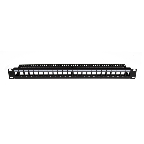 Patch panel rack 1U vacio 24 puertos slim UTP  Networking-Leer más