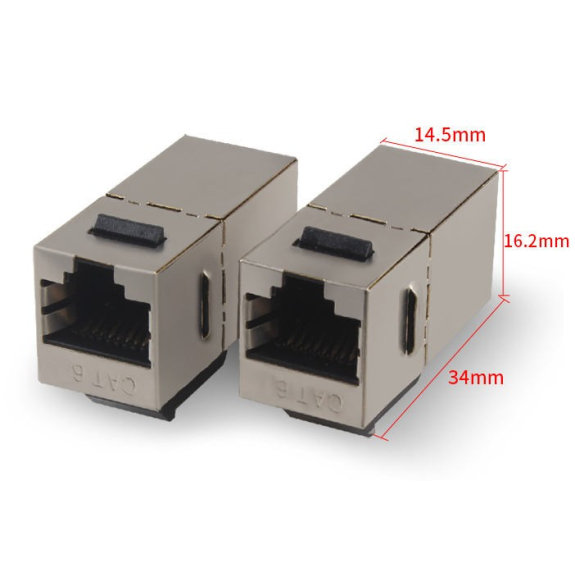 Adaptador doble hembra RJ45 Cat 6 FTP tipo Keystone  Networking-Leer más