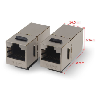 Adaptador doble hembra RJ45 Cat 6 FTP tipo Keystone  Networking-Leer más