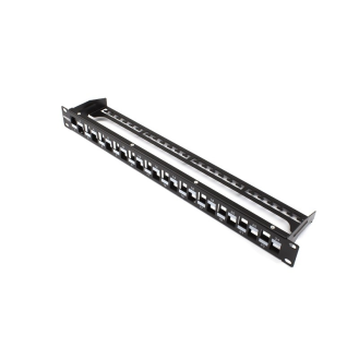 Patch panel rack 1U vacio 24 puertos UTP  Networking-Leer más