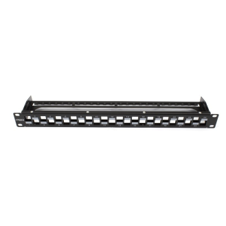 Patch panel rack 1U vacio 24 puertos UTP  Networking-Leer más