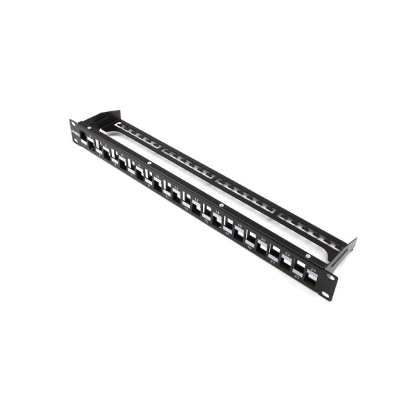 Patch panel rack 1U vacio 24 puertos UTP  Networking-Leer más