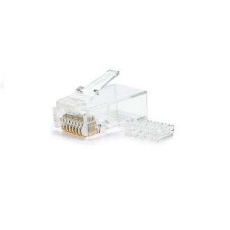 Conector macho RJ45 Cat6 UTP con guía para redes-Leer más