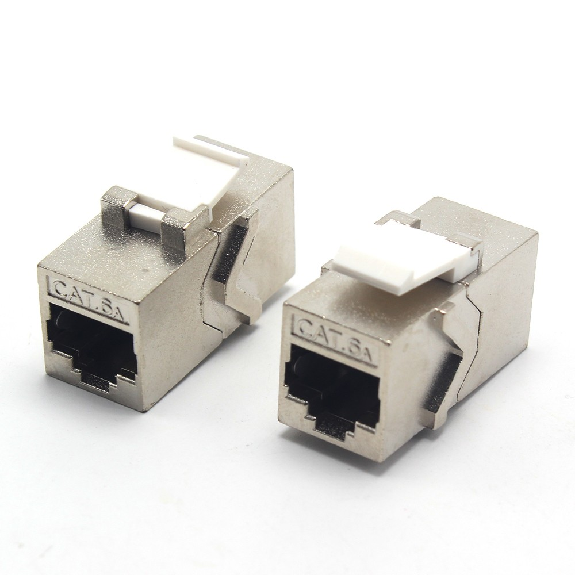 Adaptador doble hembra RJ45 Cat 6A FTP tipo Keystone  Networking-Leer más