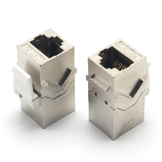Adaptador doble hembra RJ45 Cat 6A FTP tipo Keystone  Networking-Leer más