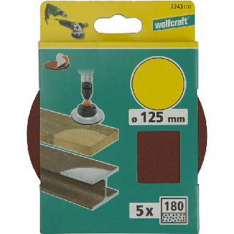 5 discos adhesivos de lijar Corindón, grano 180, Ø 125 mm-Leer más