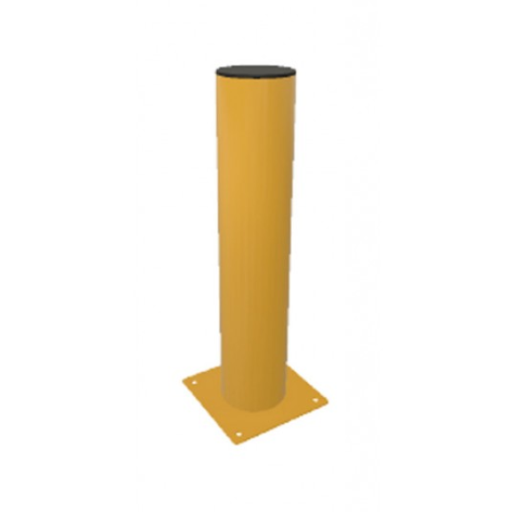 Poteau de protection H1000mm Section diam 133 Avec Platine Couleur jaune 1021-Lire la description
