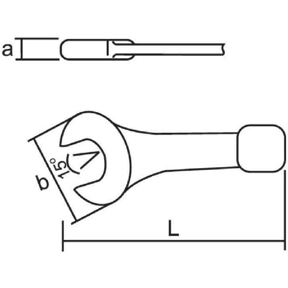 133-27 - Llave fija de golpe DIN 133 (27 x 175mm)-Leer más