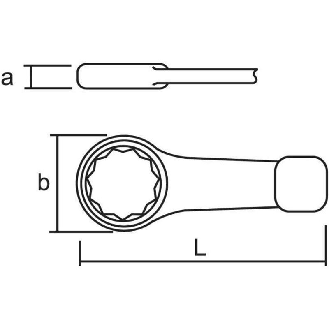 406-65 - Llave de estrella de golpe DIN 7444 (65 x 280mm)-Leer más