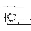 406-30 - Llave de estrella de golpe DIN 7444 (30 x 185mm)