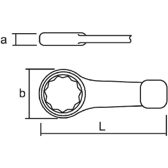 406-85 - Llave de estrella de golpe DIN 7444 (85 x 380mm)-Leer más