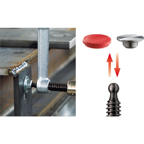 Bessey Wechselbare Druckplatte aus Qualittsstahl mit Schutzkappe (4 St./Beutel)-Beschreibung lesen