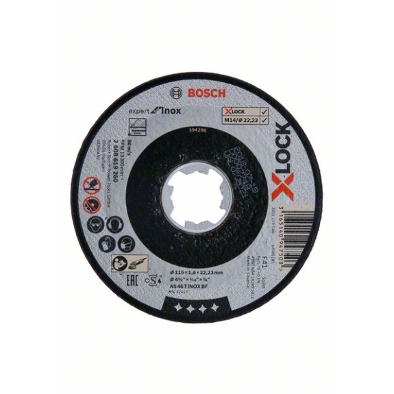 Bosch X-LOCK Expert pour Inox 115 x 1,6 x 22,23 disque trononner droit Bosch X-LOCK Expert pour Inox 115 x 1,6 x 22,23 disque trononner droit-Lire la description