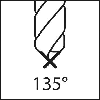 Kurzbohrer HSS DIN1897N 13,5mm 135G Typ N 2,5xD A02213.5 TiN Tip Dormer