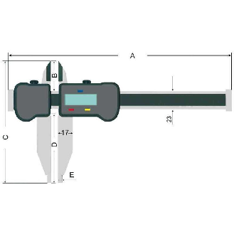 Calibre digital 800 mm con resolución 0,01 mm-Leer más