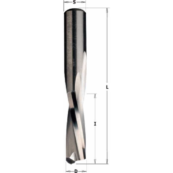 Fresa helicoidal Z2 neg. D:5x17x60 S:8 HWM DX-Leer más