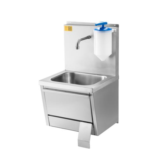 Lavabo a parete in acciaio inox-Leggi tutto
