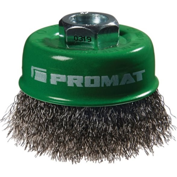 Topfbürste  D. 60 mm Drahtstärke 0,3 mm VA 12500 min-¹-Beschreibung lesen