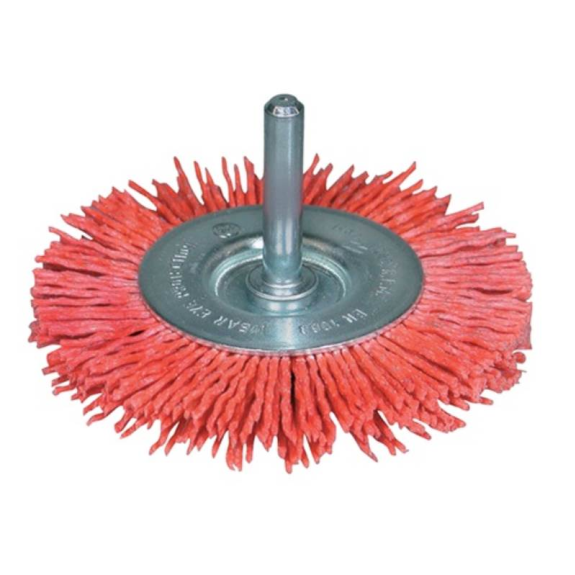 Brosse ronde D. 75 mm Grit en nylon 80 10 mm 4500 min --¹-Leggi tutto