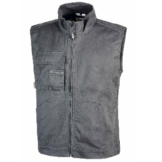 U-Power - Gilet de travail gris en toile WAVE-Lire la description