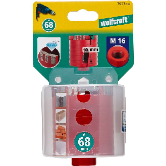 1 corona de perforación con dentado de diamante ø 68 mm-Leer más