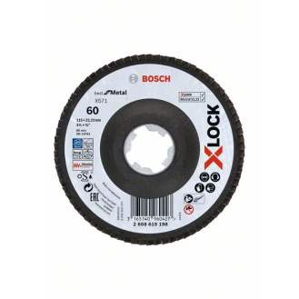 Bosch X-LOCK Fcherschleifscheibe, X571, Best for Metal, abgewinkelt 115 mm K-Beschreibung lesen