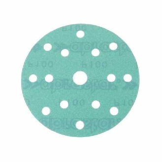 Disco abrasivo film STAR GREEN - 125 mm. sin aspiracin; 40 - caja de 50 Uds.-Leer más