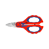Tijeras eléct, KNIPEX 155 mm con est. crimp. y emp. 2 comp., bolsa para cinturó Tijeras eléct, KNIPEX 155 mm con est. crimp. y emp. 2 comp., bolsa para cinturó