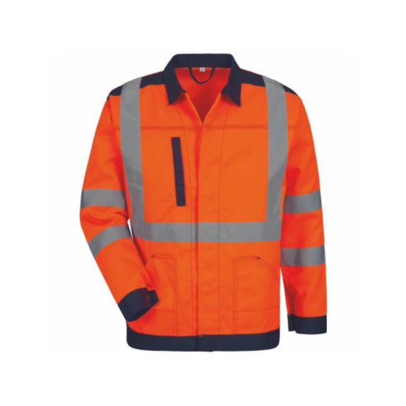 MARIENBERG WARNSCHUTZ-BUNDJACKE Gr.4-XXL(62/64)  ORANGE/MARINE EN ISO-Beschreibung lesen