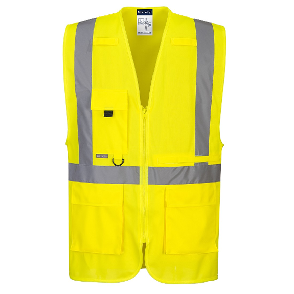 Portwest - Gilet EXECUTIVE haute visibilité avec poche pour tablette-Lire la description