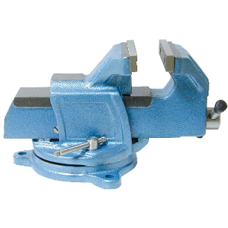 Etau d'établi + base tournante, Largeur: 125 mm-Lire la description
