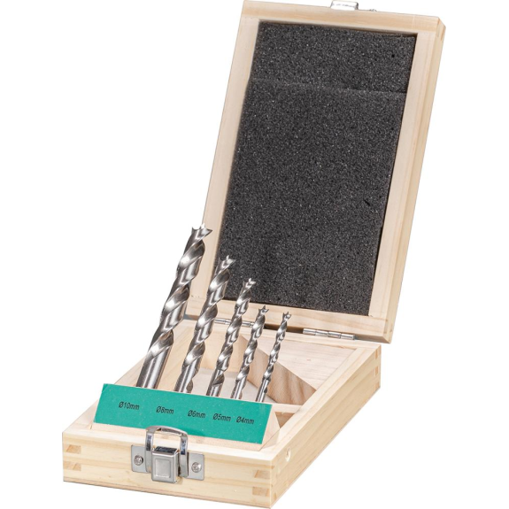 Holzspiralbohrer Satz HSS5-tlg. 4,5,6,8,10 mm Holzspiralbohrer Satz HSS5-tlg. 4,5,6,8,10 mm-Beschreibung lesen