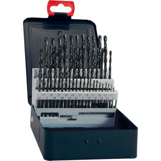 Spiralbohrer-Set DIN338 HSS rollgewalzt Typ RN 1,0-10,5mm + Kernlochbohrer FORTIS-Beschreibung lesen