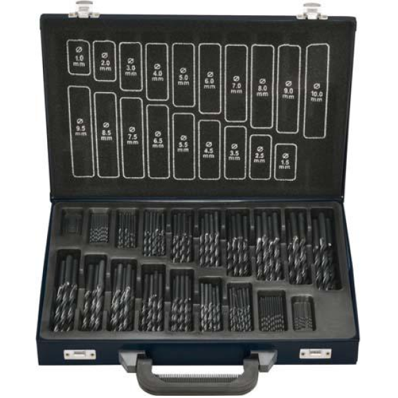 Spiralbohrer-Set DIN338 HSS rollgewalzt Typ RN 170-teilig 1-10,5mm FORTIS-Beschreibung lesen