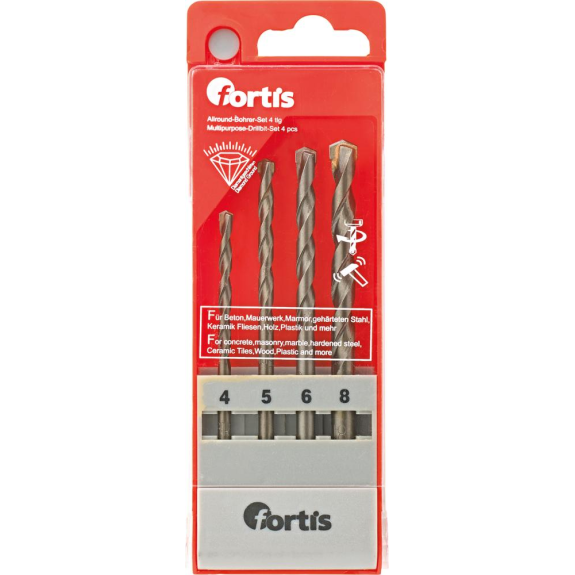 Allzweckbohrer-set 4tl. 4, 5, 6, 8 mm-Leggi tutto