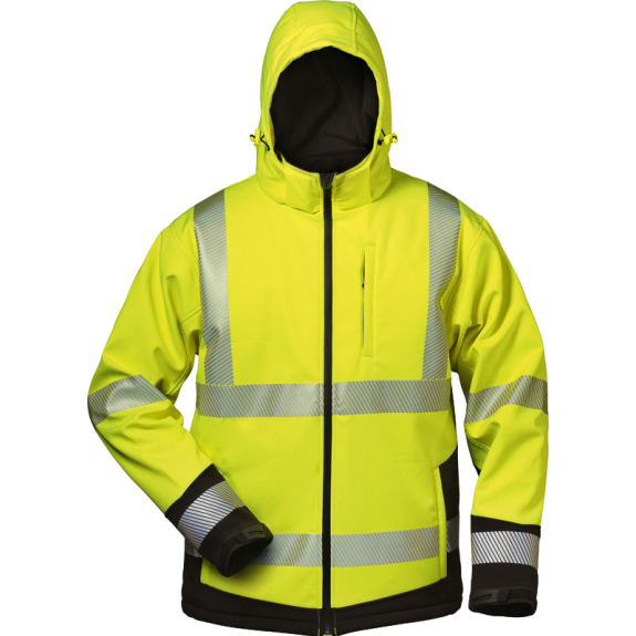 MELVIN Wattierte Warnschutz-Softshelljacke, Gelb/Schwarz, EN 471/3 Gr.L MELVIN Wattierte Warnschutz-Softshelljacke, Gelb/Schwarz, EN 471/3 Gr.L-Beschreibung lesen