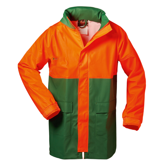 PAPPEL  PU-JACKE , GRÜN/WS ORANGE, EN 343, Gr.XXXL-Beschreibung lesen