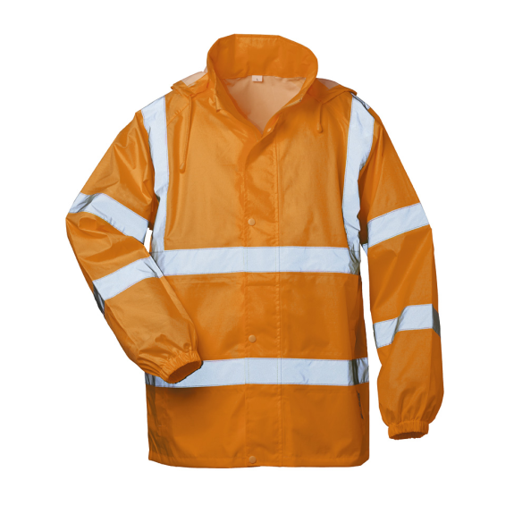 HAUKE Warnschutz-Regenjacke,  Orange, EN 471/3, EN 343/3, Gr.L-Beschreibung lesen