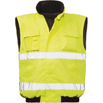 ROLAND, Warnschutz - Pilotjacke, EN 471/2, EN 343/1, EN 340, Gelb, Gr.XXXL-Beschreibung lesen