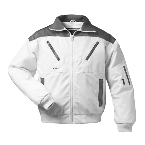 HOLLIS, -Pilot-Jacke, BW/Polyester, Tex-Pro, Weiß/Grau, Gr.XXXL-Beschreibung lesen