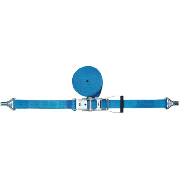STRAP DIN 12195-2 Longueur 10 m de largeur 50 mm avec cliquet + crochets pointus Mi-Leggi tutto