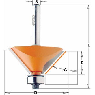 Fresa para biselar c/rodam. 45° HM S:12 D:45-Beschreibung lesen